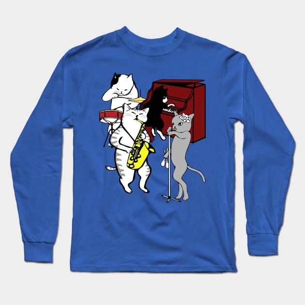 Cat Band Long Sleeve T-Shirt by DonnaPeaches